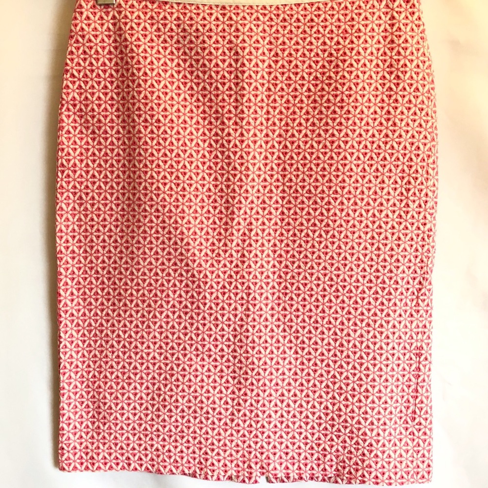 Talbots pencil skirt pink and white size 2